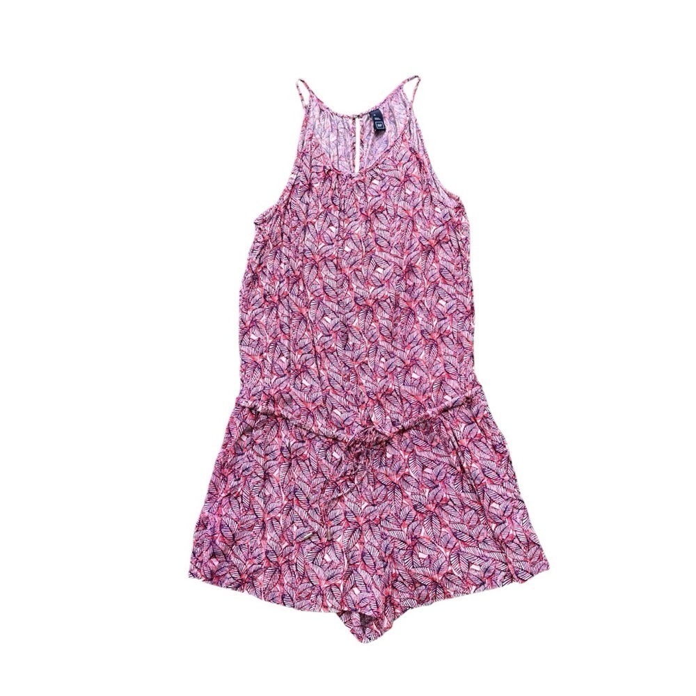 GAP Sleeveless Print Lightweight Halter Jumper Romper, XL - Picture 15 of 16